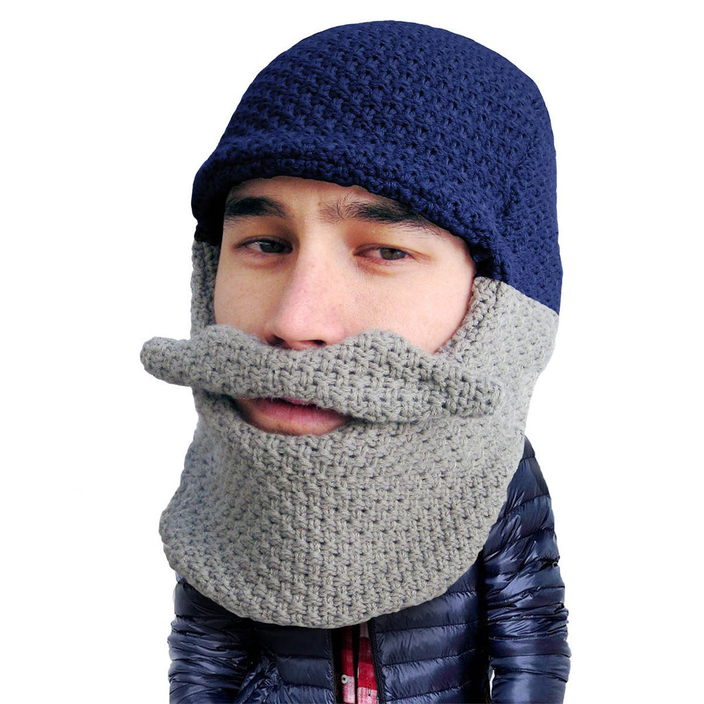 Beard Hat Beanie - Original Knit Beard Balaclava Toque Beard Head