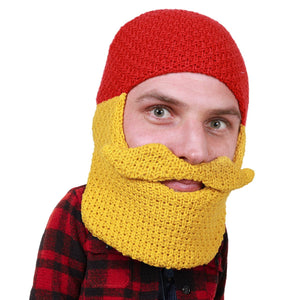 Beard Hat Beanie - Original Knit Beard Balaclava Toque Beard Head