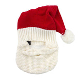 Santa Knit Beard Hat - Funny Christmas Beard Head