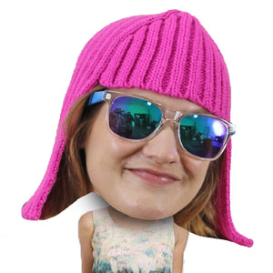 funny knit wig neon hair